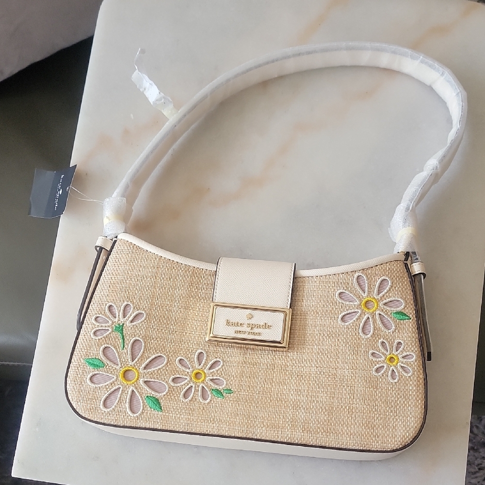 Kate Spade Cream Floral Embroidered Women's Bag